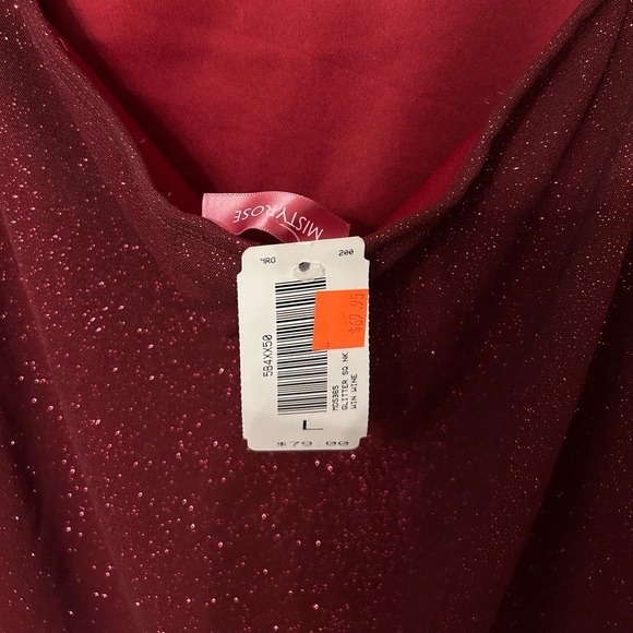 Red Wine Glitter Mini Dress - Picture 3 of 3